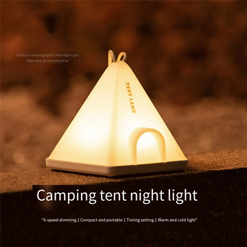 

SEWS-Tent Night Light Bedroom Atmosphere Light Dimming Simple Camping Lanyard Portable Atmosphere Light Lighting Tool