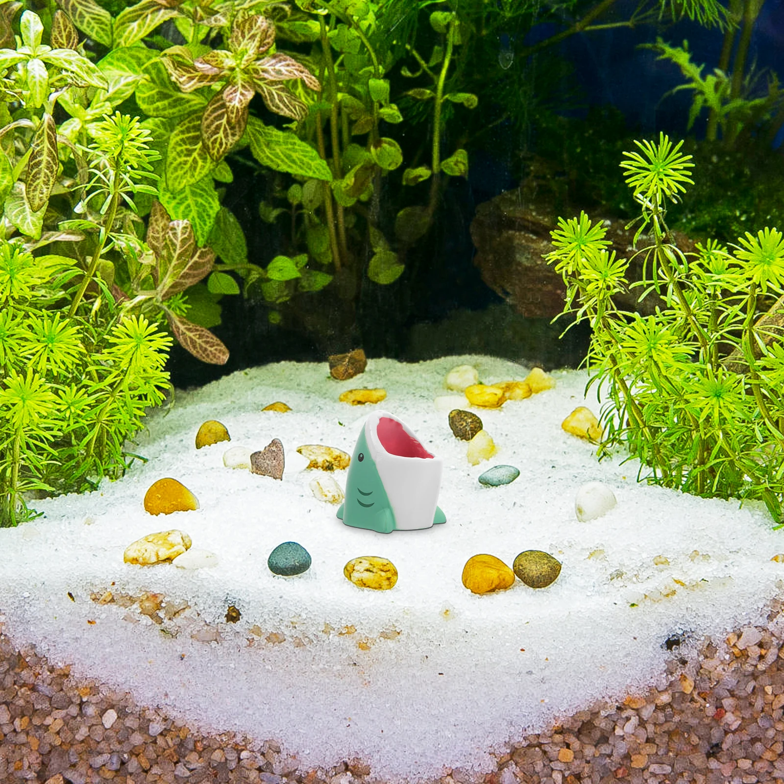 

Head Resin Craft Fish Tank L scaping naments Aquarium Props Shark Statue Tabletop Pet Supplies Delicate Aquarium Decor Fish Tank
