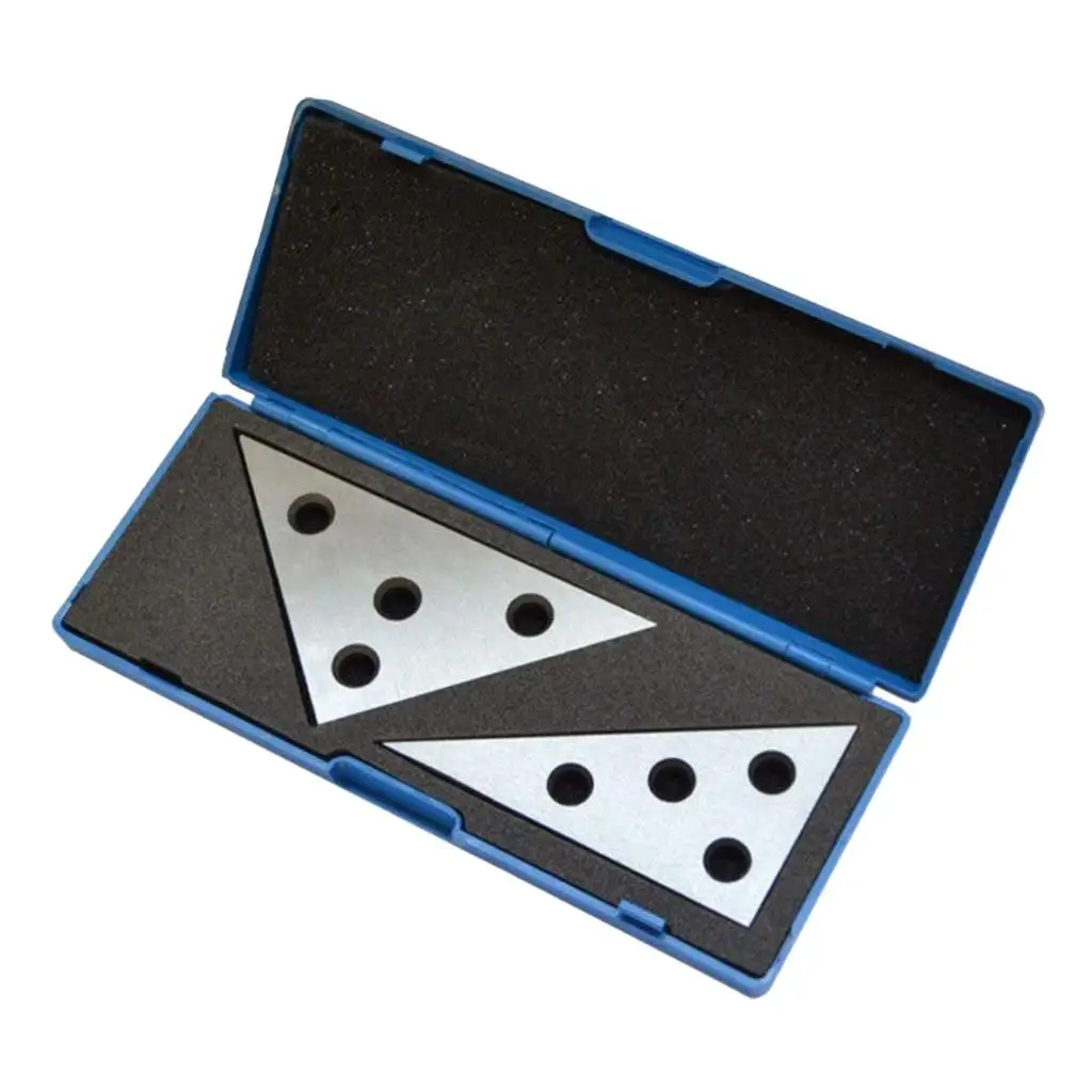 Precision Angle Plate Set Hardened Steel Machinist Angle Block Set Ground Gauge for Milling and Lathes