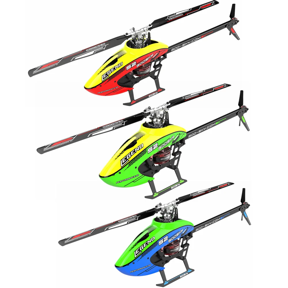 

GOOSKY S2 6CH 3D Aerobatic Dual Brushless Direct Drive Motor RC Helicopter BNF with GTS Flight Control System