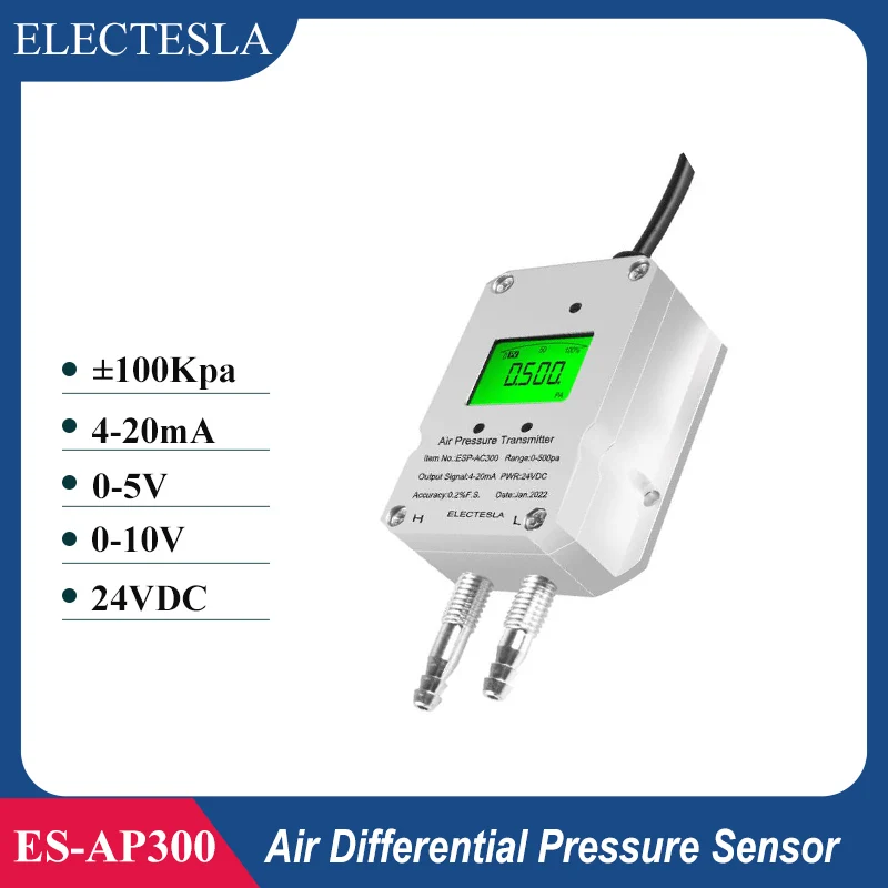 Air Differential Pressure Sensor 10KPA 20KPA Negative Air Wind Pressure Sensor