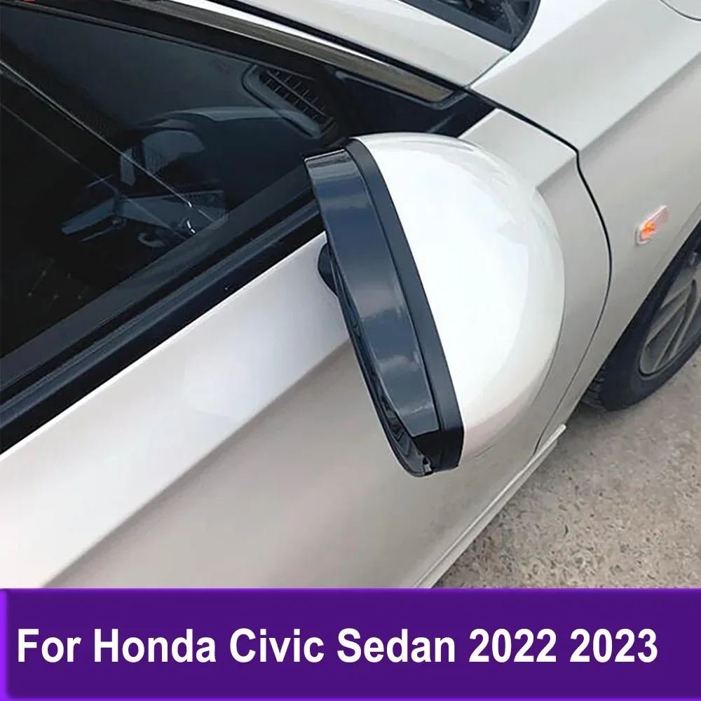 

Car Accessories Rearview Mirror Rain Shade Visor Trim Mirrors Eyebrow Cover For Honda Civic Sedan 2022 2023