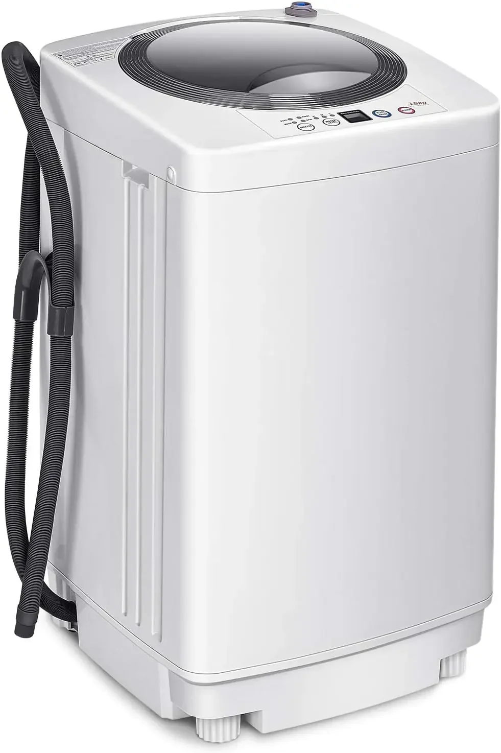 1.2 Cu.ft Portable Washing Machine Full-Automatic,8 lbs Capacity Laundry Machine W/Drain Pump, Ideal Compact Single Tub Clothes