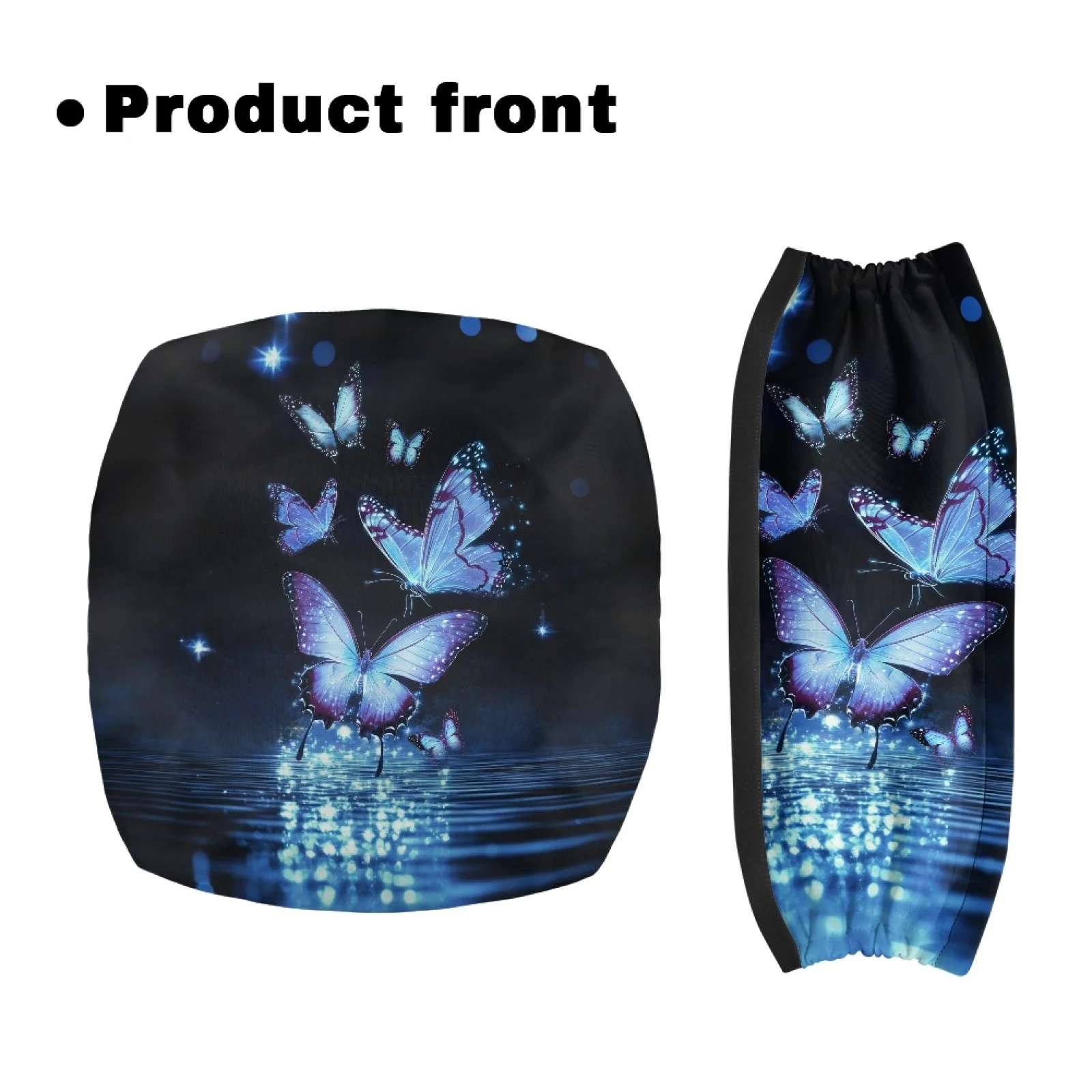 Coloranimal Blue Butterfly Water 2 Pieces Rollator Seat Back Rest Covers for Senior Walker Seat Cover New Arrival