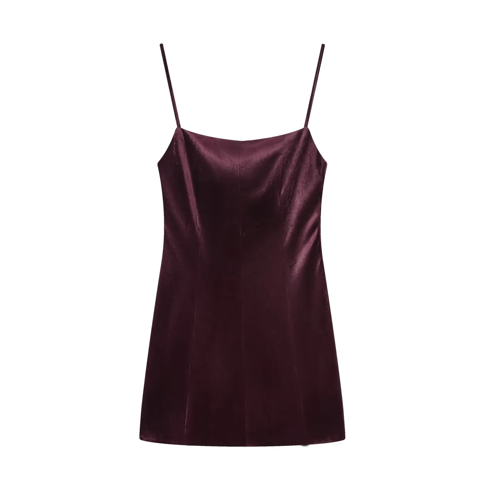 فستان نسائي موضة 2025 على الطراز الأوروبي والأمريكي للخريف وصل حديثًا فستان أنيق بدون ظهر بلون سادة تنورة صغيرة من Vestidos Muje #1