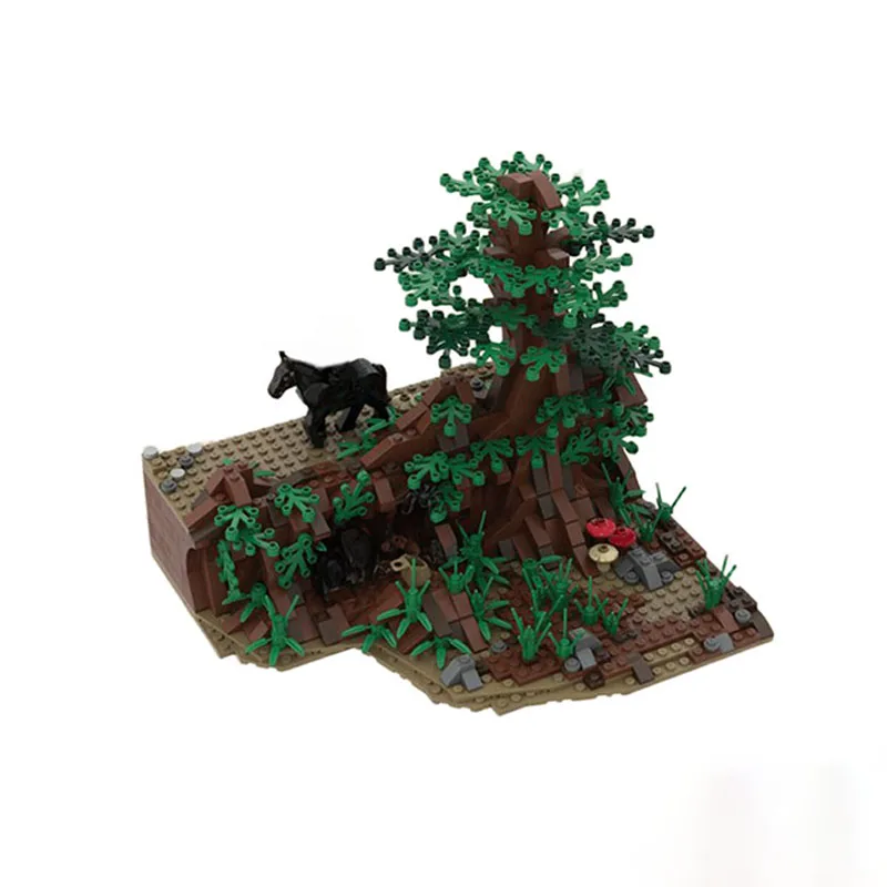 744pcs MOC Black Rider Medieval Castle Model Building Blocks Home Decor Desk Display Shelf Accent Creative Room Gift For Adults