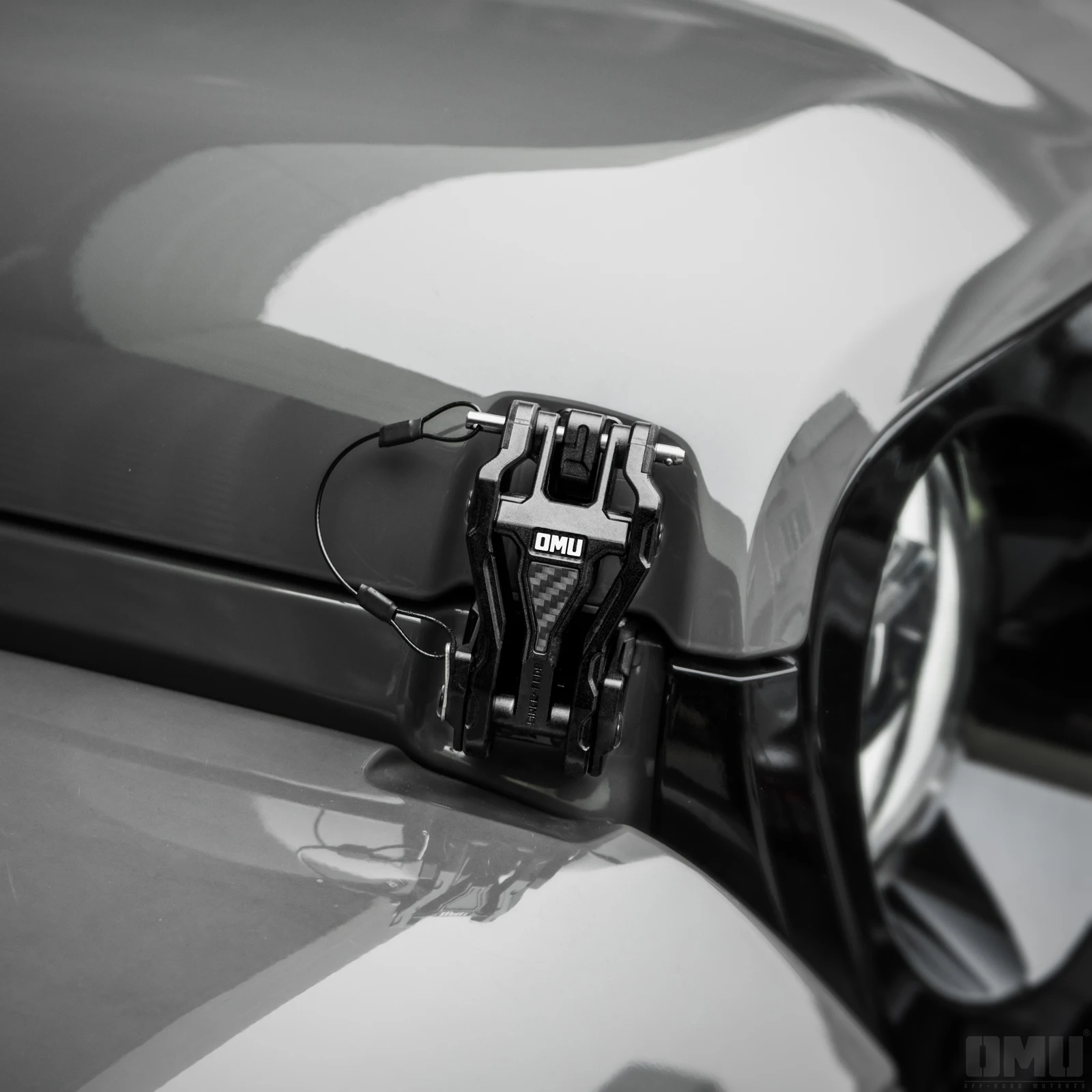 2 قطعة هود الصيد بونيه قفل CNC سبائك الألومنيوم والمغنيسيوم وألياف الكربون الجافة ل جيب رانجلر JL JT 2018 ++ O106 NTRIX #6