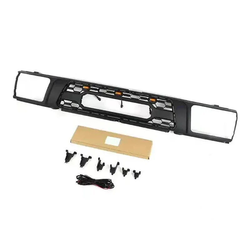 ABS Black Car Grills Front Grille with LED Light Fit for Hikux Surf 1992 1993 1994 1995 Auto Part Other Exterior Accessories