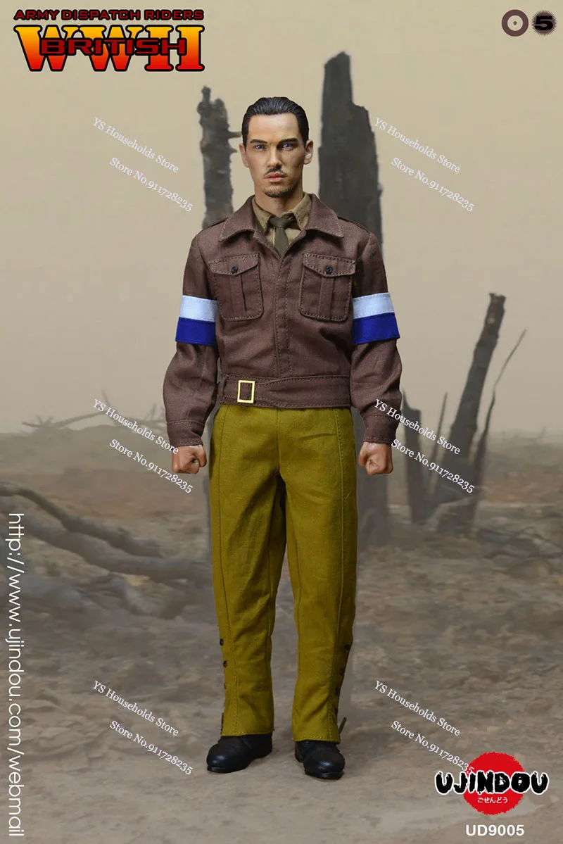 UJINDOU UD9005 1/6 Scale WWII British Army Dispatch Riders Military Hobby Collectible Man Action Figure 12" Full Set Fans Toys