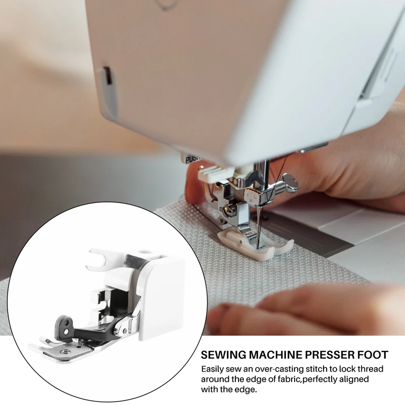 1Pcs Side Cutter Overlock Sewing Machine Presser Foot Feet Sewing Machine Attachment For All Low Shank Singer