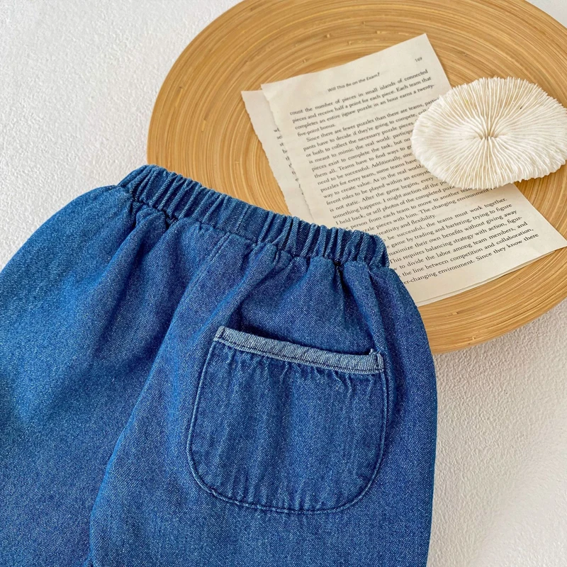 New autumn baby pants, 0-3 year old baby girl cotton denim fashion trend denim radish long pants