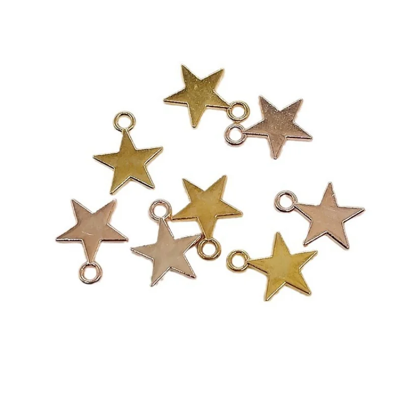 Factory Direct Sales 100Pieces DIY  Earrings Pendant Star Pendant Five-Pointed Star Pendant Necklaces and Bracelets Jewelry