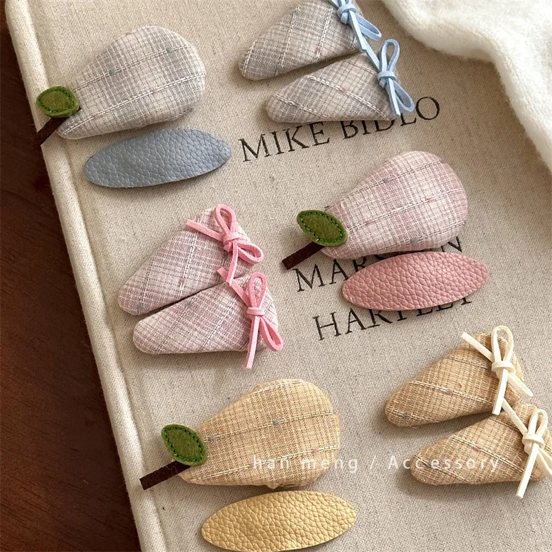 2025 New Cute Children's Hair Clip Color Candy Sweet Fabric Handmade Hair Clip