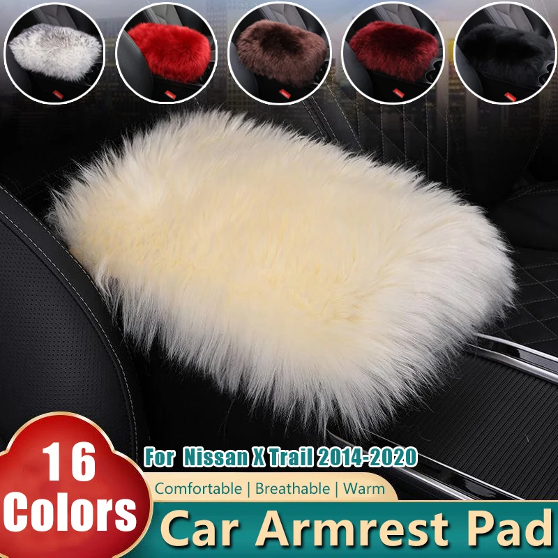 

Winter Car Armrest Pad for Nissan X Trail 2014 - 2020 Long Plush Auto Center Console Cover Mat Arm Rest Box Cushion Decoration