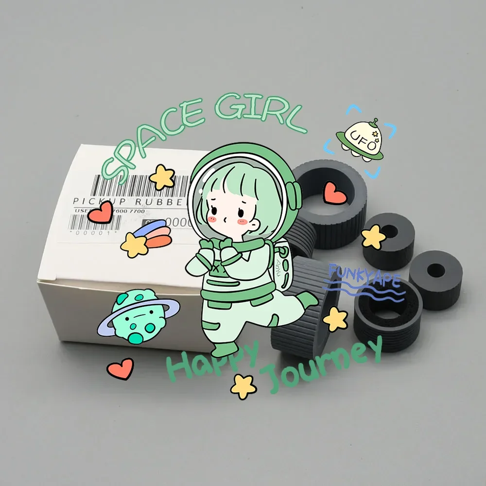 

1SETS Brake Pick Roller Tire for Fujitsu fi-7600 fi-7700 fi-7700S / fi7600 fi7700 fi7700S PA03740-K010 PA03740-K011