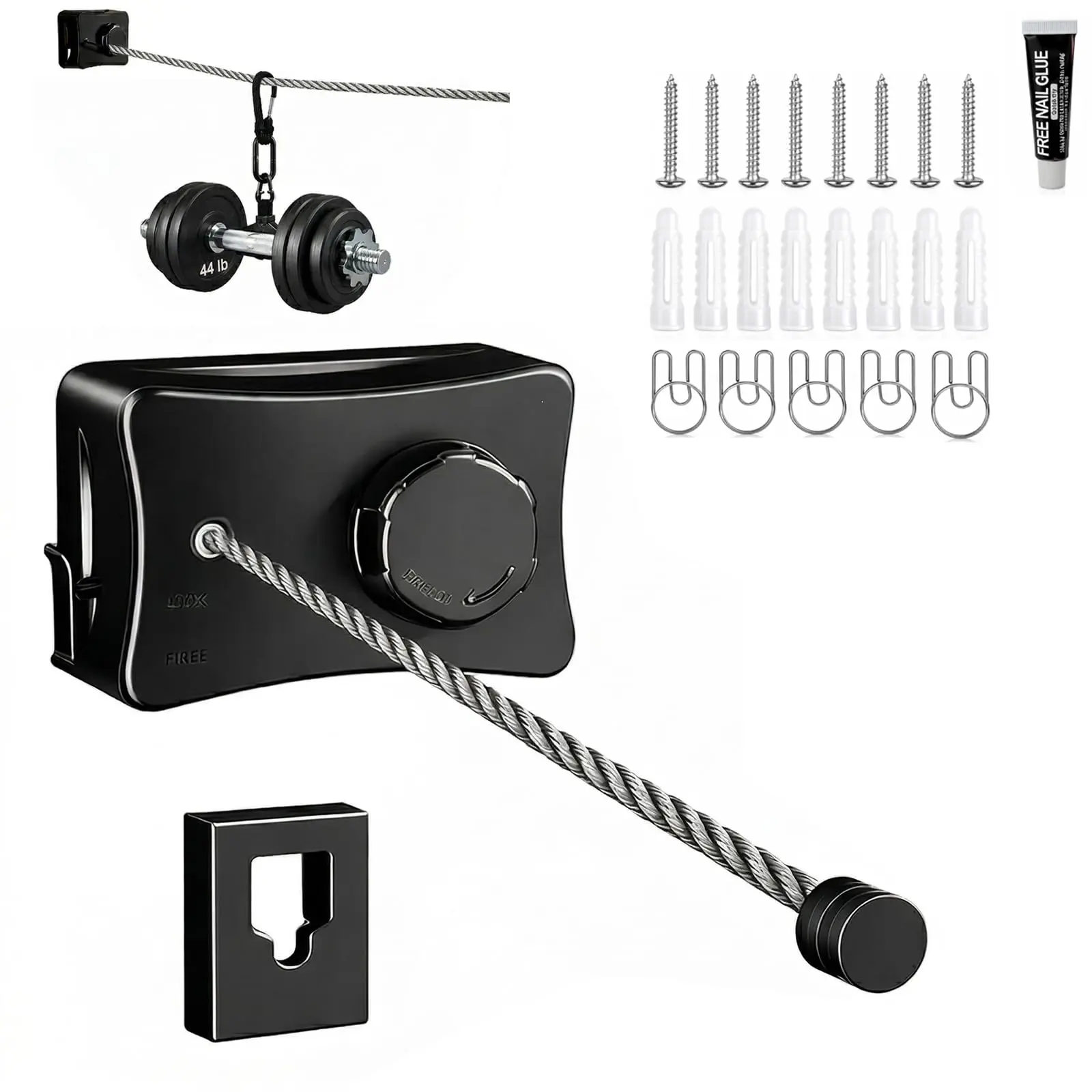 Retractable Clothesline Indoor Outdoor - Max Load 44 lbs, Heavy Duty Clothes Line for Indoors & Outside