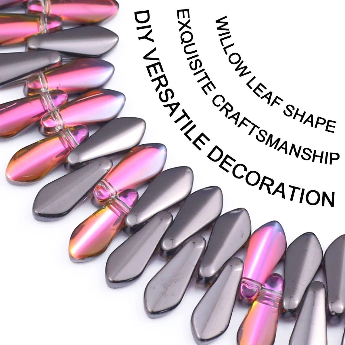 

16x6mm Black Rose Red Waterdrop Shape Beads Crytsal Glass Beads Loose Beads for Jewelry Making Diy Bracelet Necklace Accessories