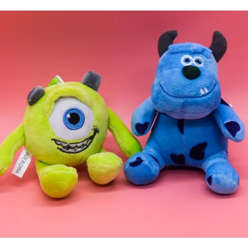 Monsters Inc Toy Sullivan Disney Keychain Plush 11cm Mr.Q Mike Cartoon Models Kawaii Holiday Gift Kids Dolls Girls for Backpacks