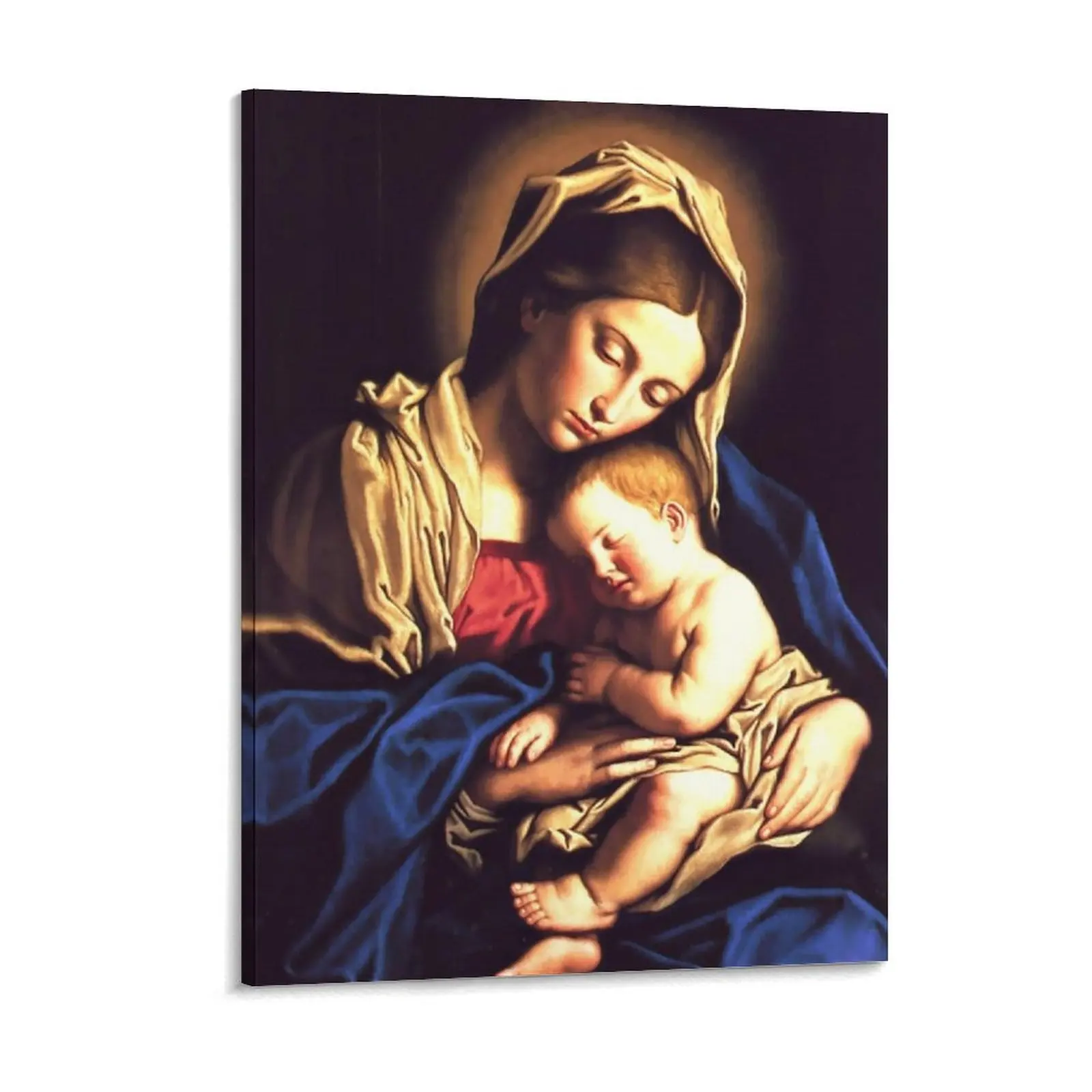 Nuestra Señora de Guadalupe Virgen María vía neocatalcán pinturas en lienzo pintura decoración pared cueva fiesta latas Retro carteles