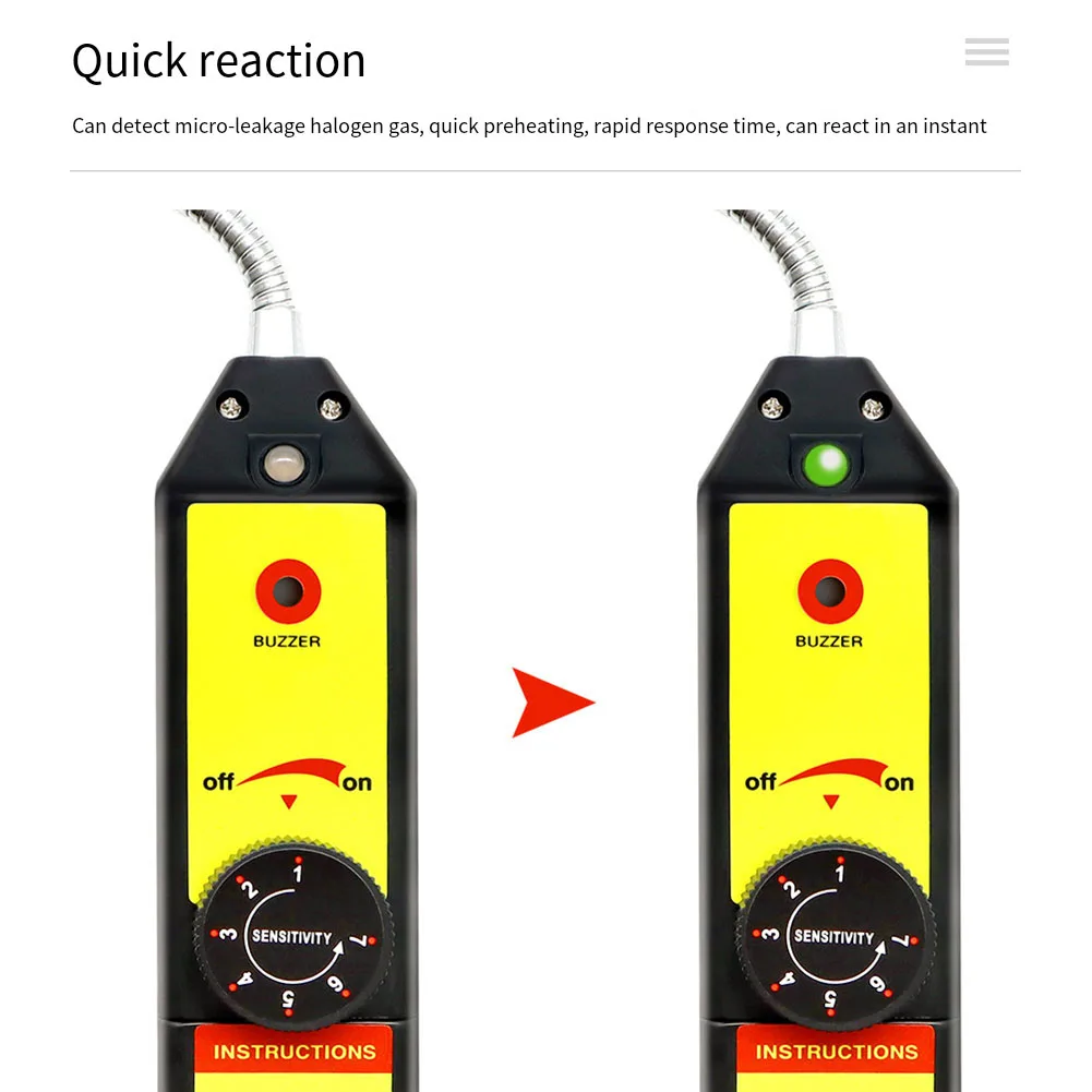 WJL-6000 Electronic Halogen Leak Detector Adjustable Sensitivity Gas Tester For Car AC Refrigeration System Maintenance Tool