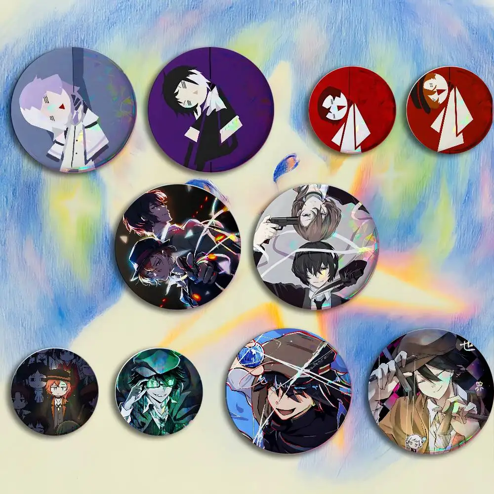 B-Bungo S-Stray Badges 25 32 44 58 75 mm Round Customizable Wholesale Fan goods Self-made fan freebies