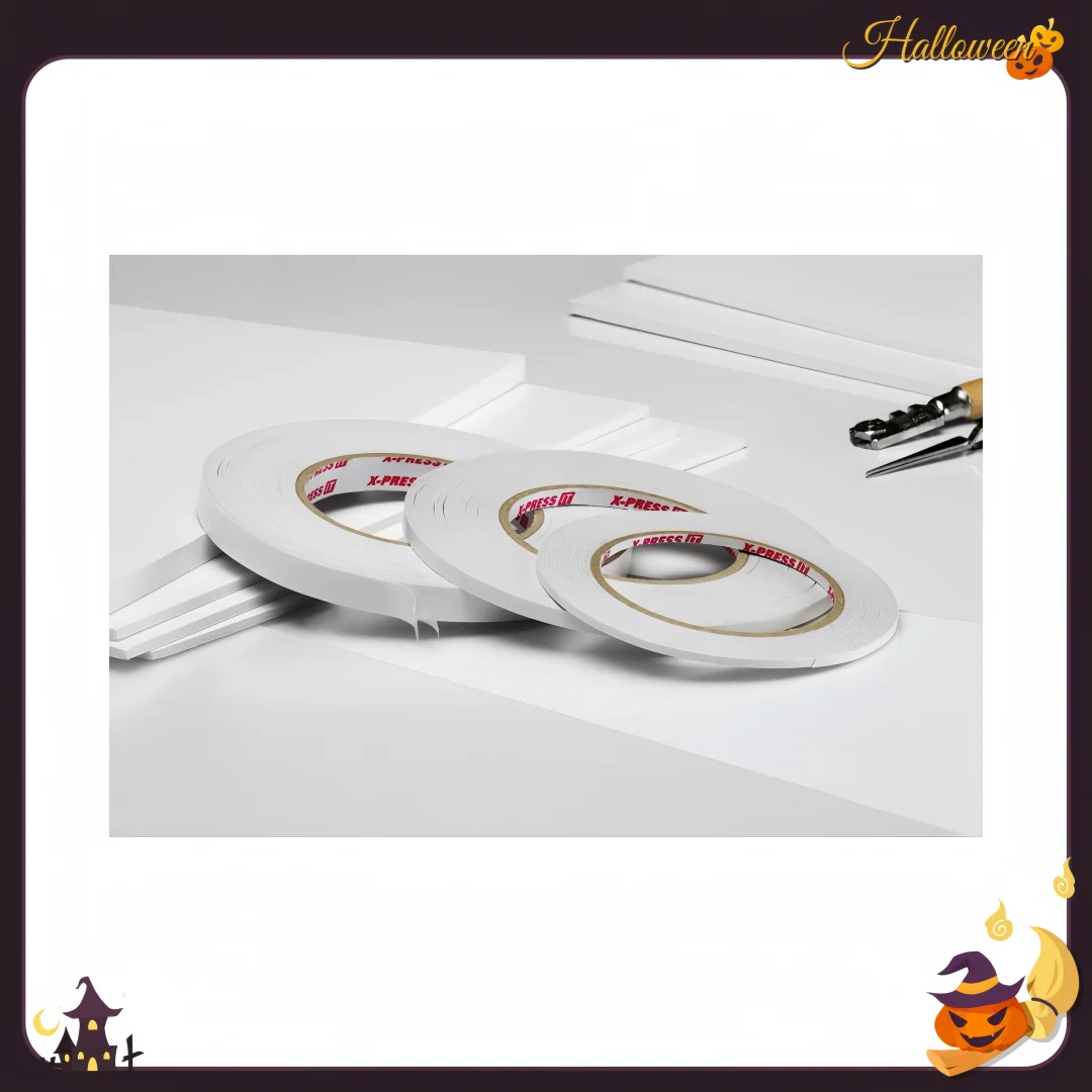 Fita dupla face forte para artesanato, 1/4" x 55 jardas, tiras de montagem adesivas invisíveis