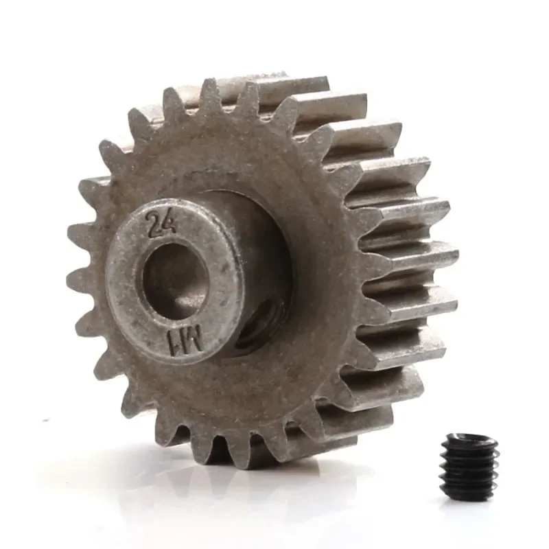 1 peça de metal 24t 1.0m 5mm eixo motor engrenagem peças de atualização de substituição para carro crawler trxs maxx 1/10 rc # Acessórios 6496X