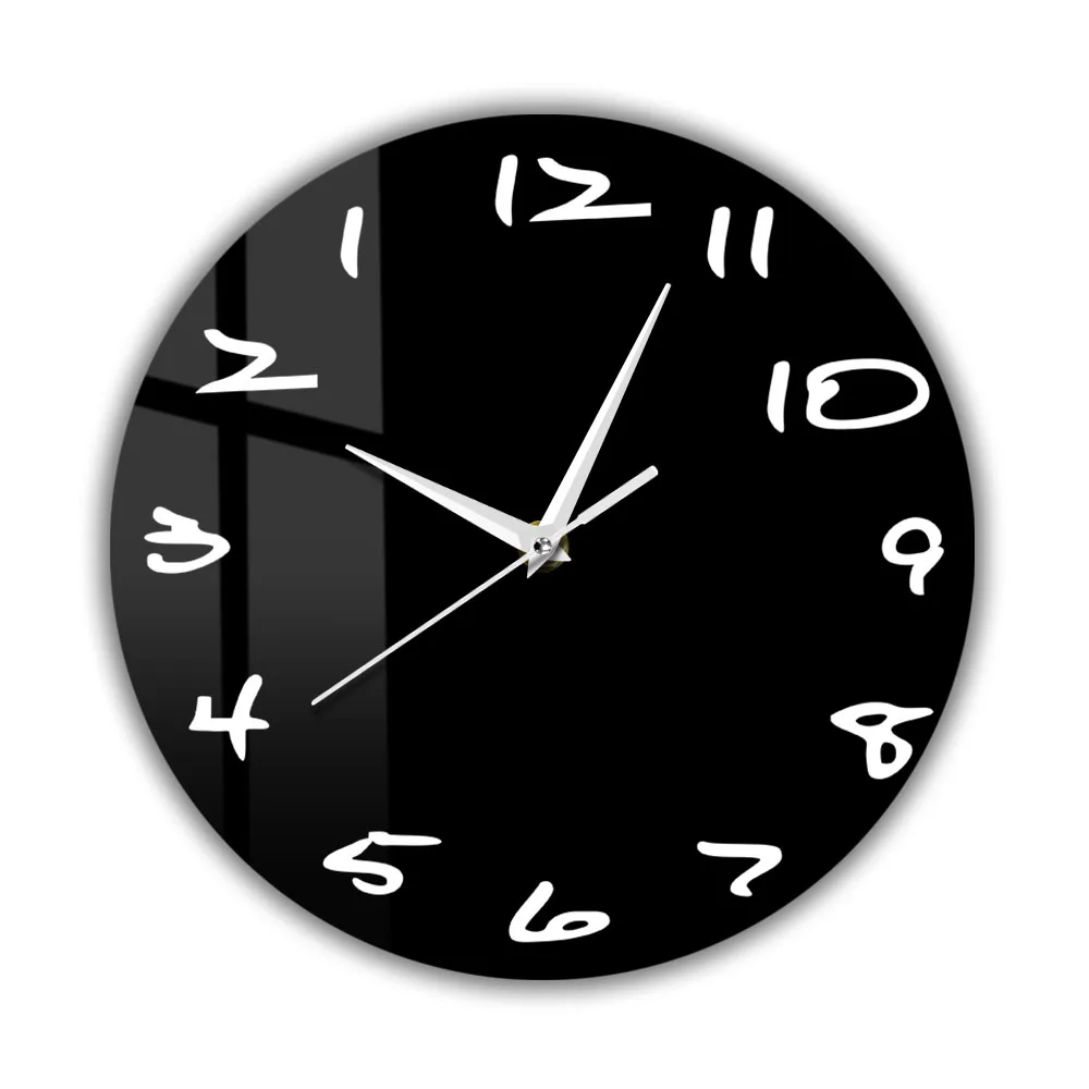 

Counterclockwise Silent Quartz Reverse Wall Clock Black Timepieces Home Decor Unique Anticlockwise Clock Watch Runs Backwards