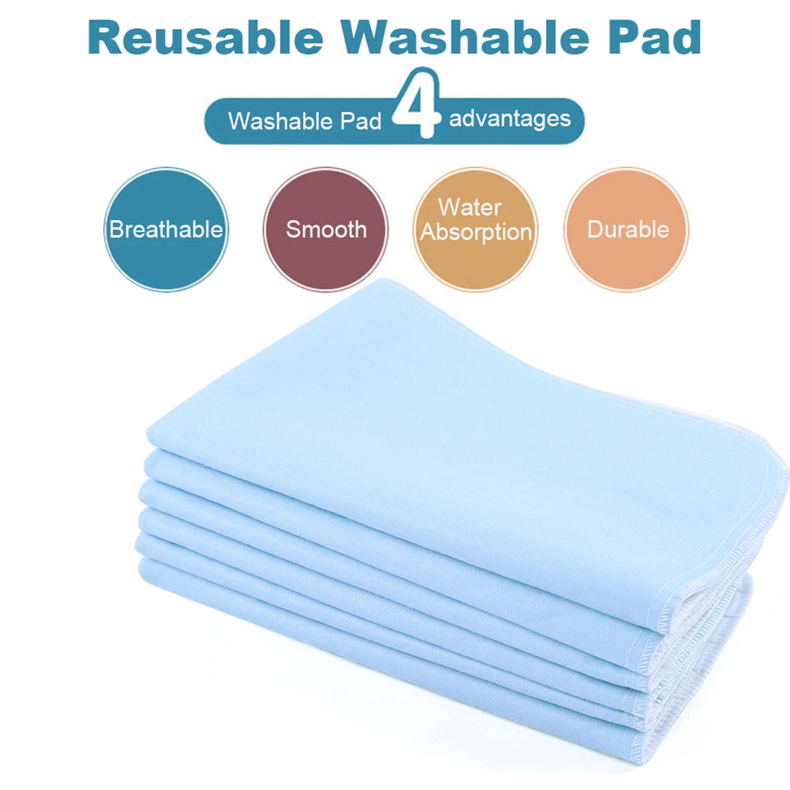 pad Reusable Washable Pad An Absorbent Pad For Adults Incontinence Pad Blue White 45 * 60 Reusable Washable Pad