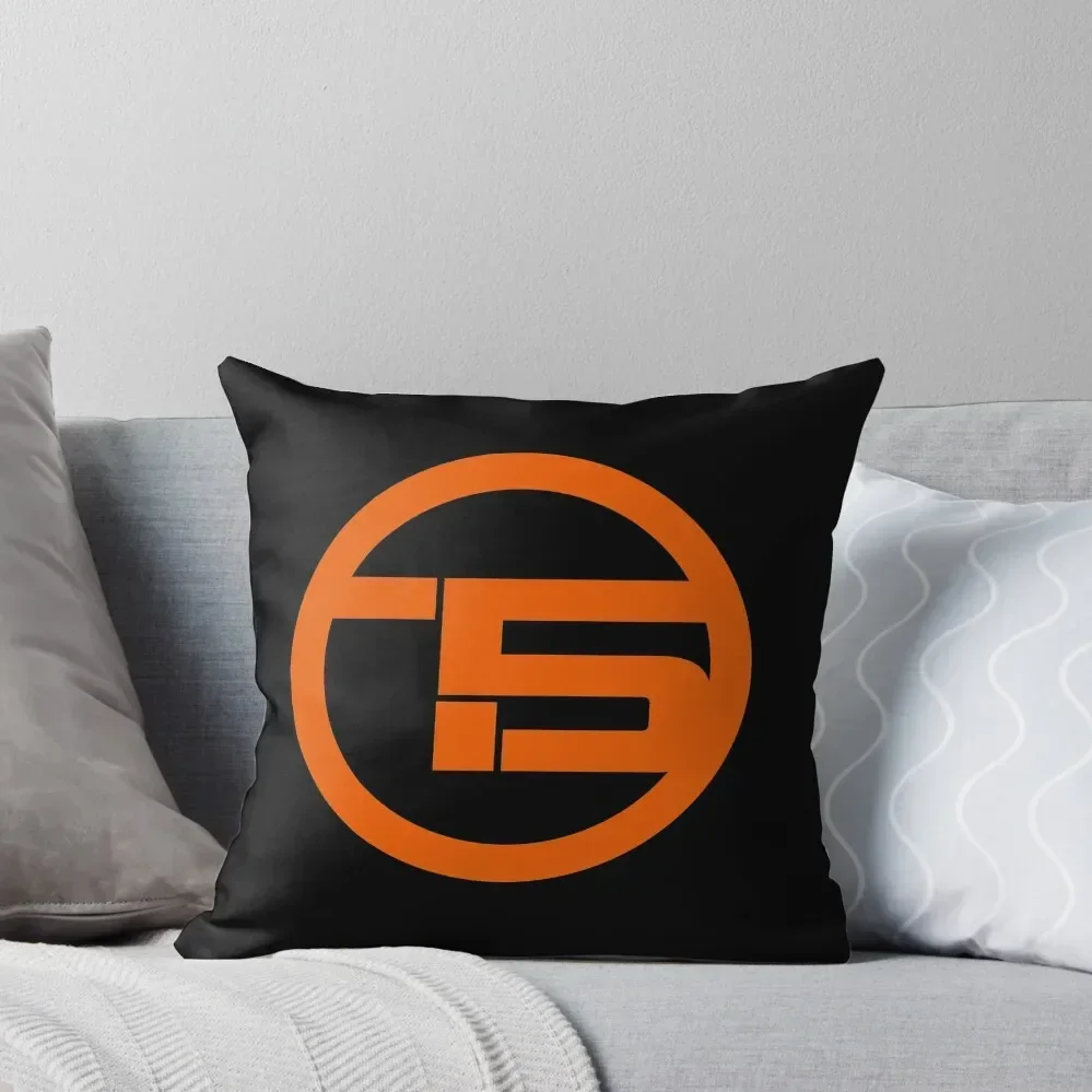 Vanlife - T5 Badge - bright orange Throw Pillow christmas ornaments 2025 Couch Cushions Christmas Pillows pillow