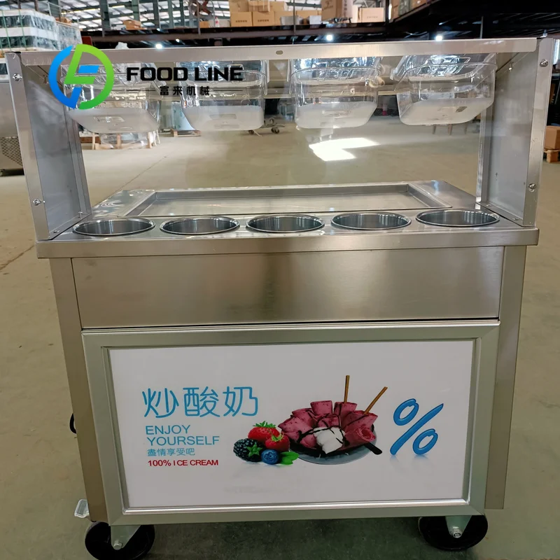 

Anti Stick Thai Ice Cream Roll Making Machine Special Plate Surface Treatment Prevent Ice Cream From Bonding During Rolling