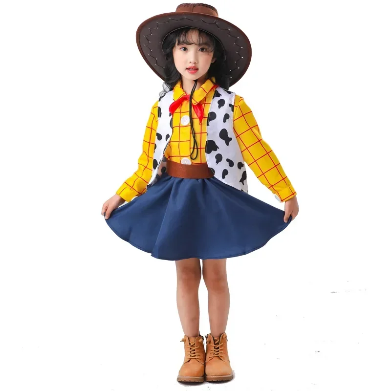 Halloween Carnival Party Toy Cosplay Story Adult Sheriff Woody Costume Stage Performance Cowboy Fancy Dress