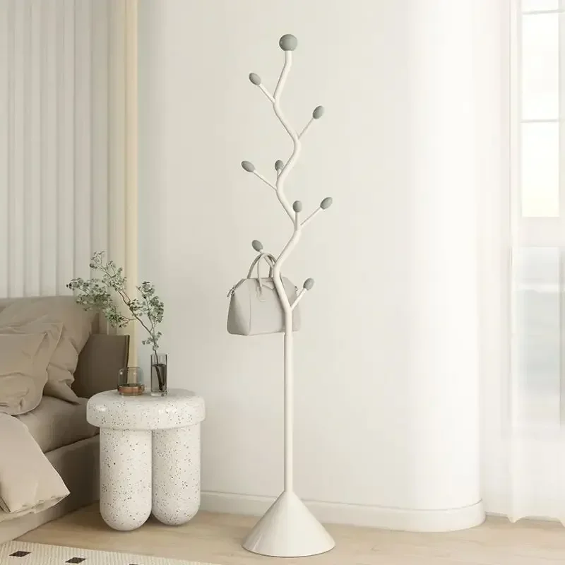 

Cream coat rack Floor-to-ceiling hanger Simple household indoor bedroom hanger Simple storage rack Clothes vertical