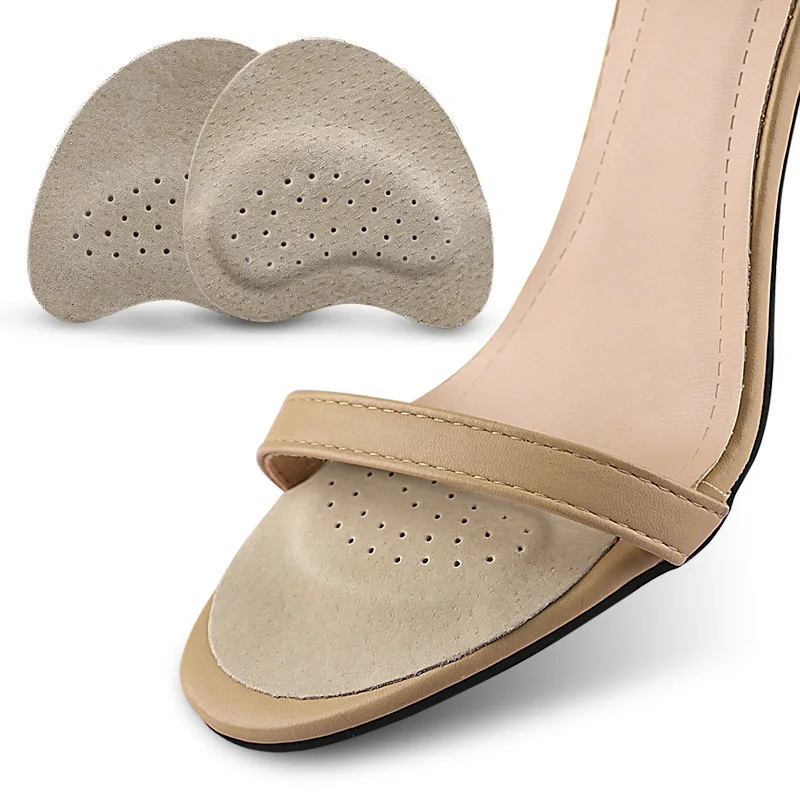 Hakken Voeten Pads Comfortabele Lederen Inlegzolen Half Inlegzolen Vrouwen Schoenen Pads Voetverzorgingsproducten Sandalen Voorvoet Anti-Slip Kussen