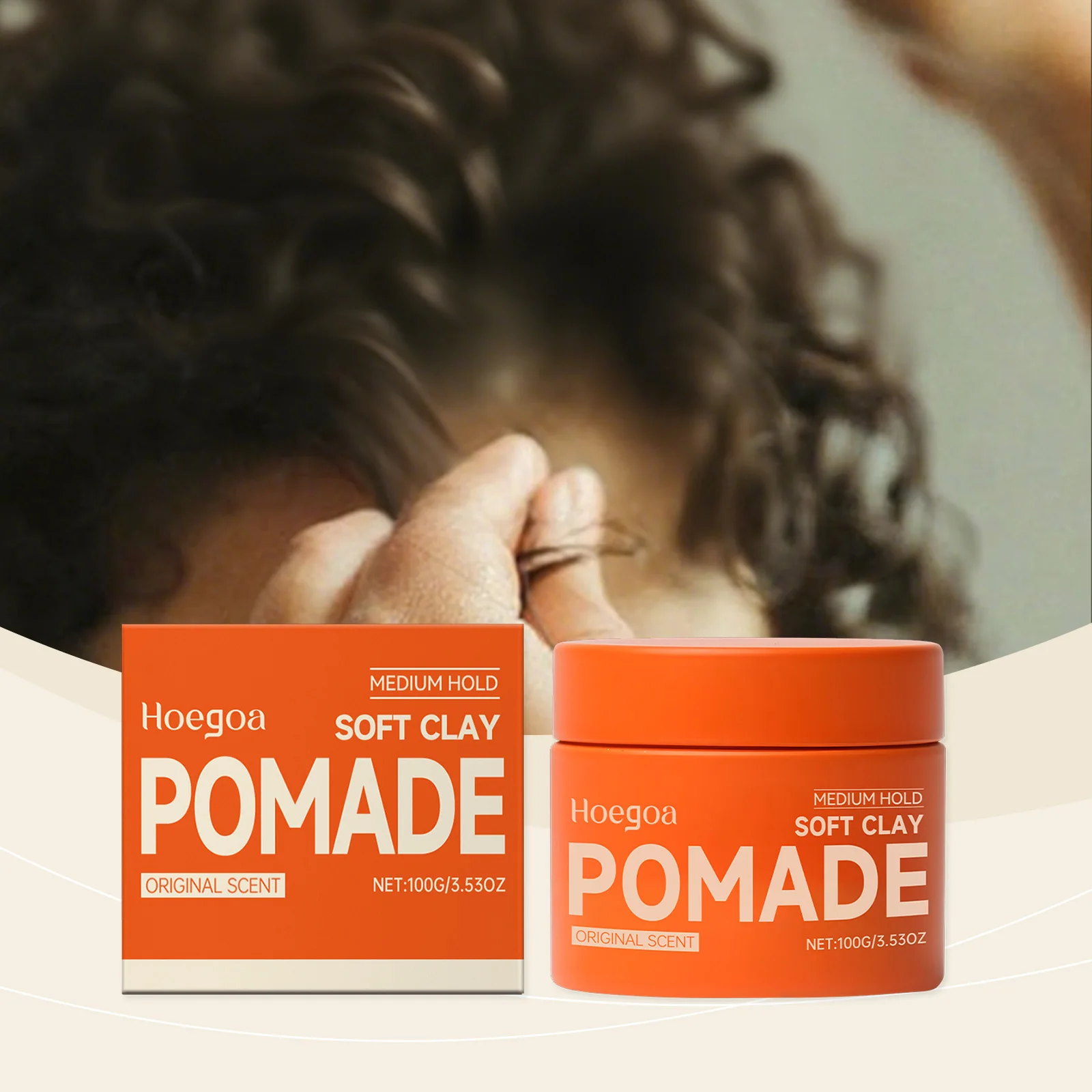 

Hair Styling Clay: Creates Shiny Hairstyles, Natural Matte Texture Hair Wax, Non-Greasy & Lightweight