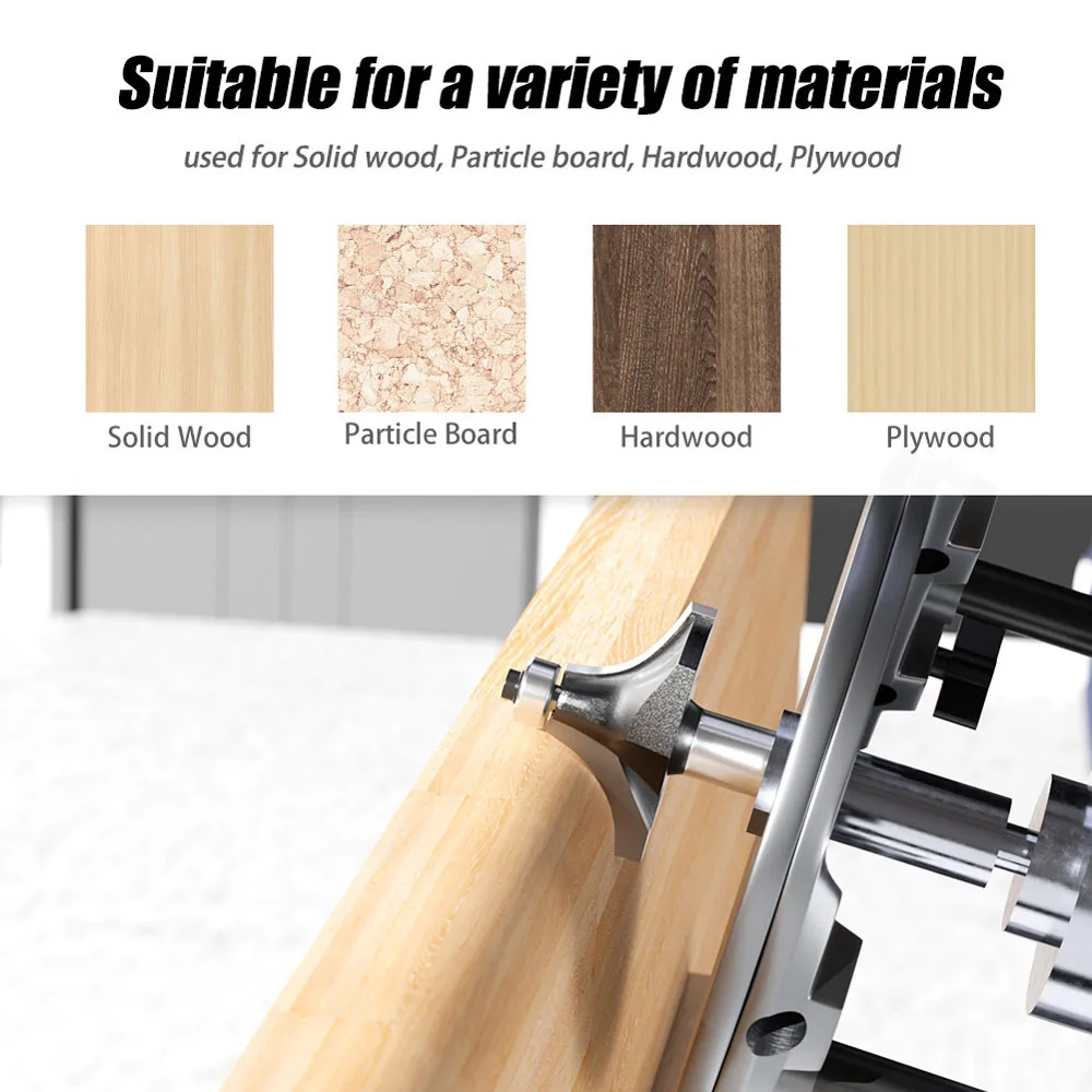 Machine de coupe d'angle en bois, tête de coupe, fraise d'angle en R, coupe-bord, 1 pièce