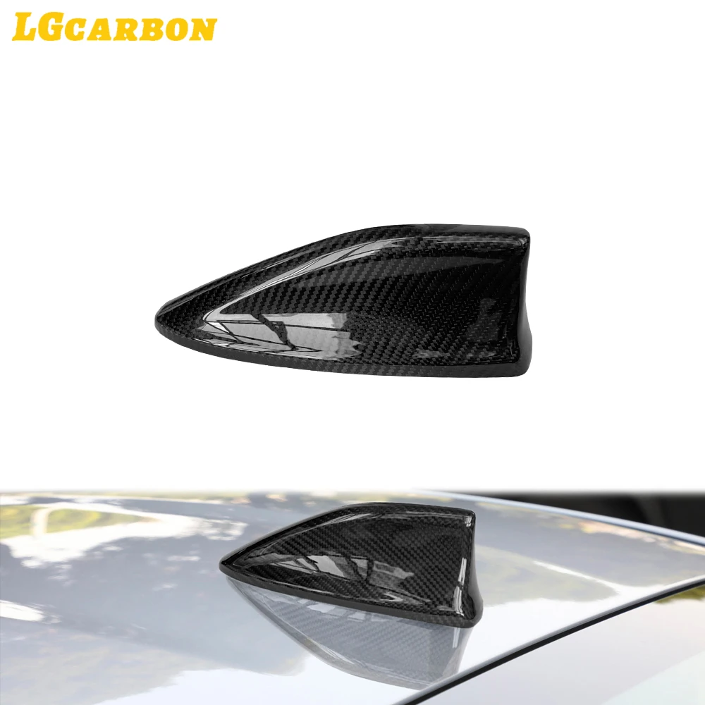 LGcarbon Car Carbon Fiber Fin Antenna Cover Trim FM AM Radio Fin Aerial Adhesive Tabe for Subaru BRZ Toyota GT86