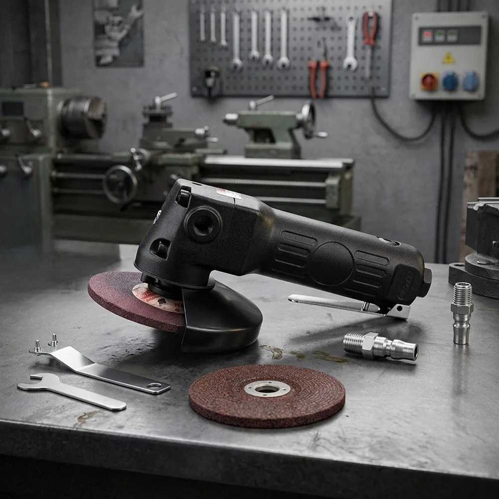 For Workshop Maintenance Pneumatic Angle Grinder Metal Rust Remover Efficient Industrial Polishing Tool High Power Angle Grinder