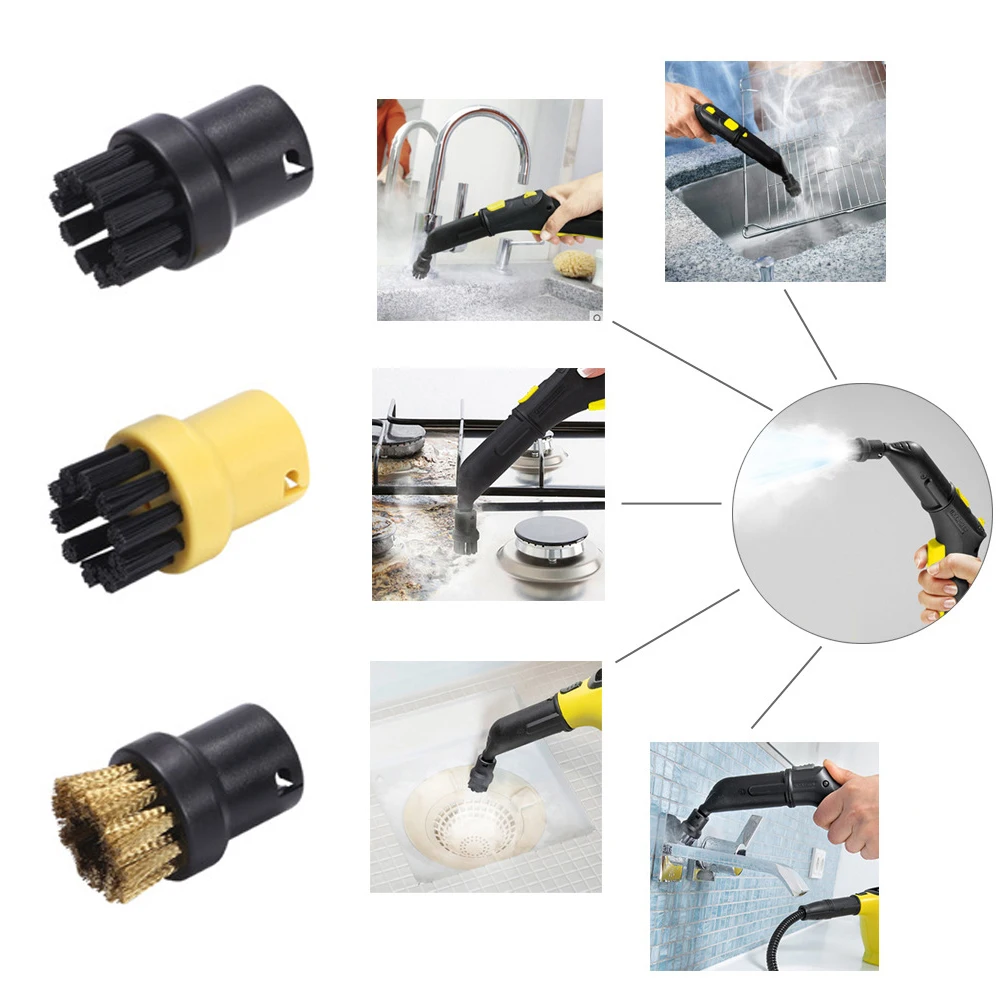 Многоцелевая щетка для чистки пара, 3 шт./компл., щетка для Karcher SC1 SC2 SC3 SC4 SC5 SC6, идеально подходит для различных локаций