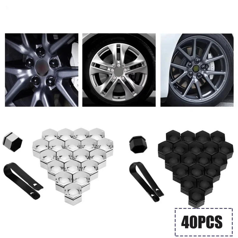 40-80PCS New 17/19/21mm Car Wheel Nut Caps Protection Caps Anti-Rust Auto Hub Screw Cover Car Tyre Nut Bolt Exterior Decoration