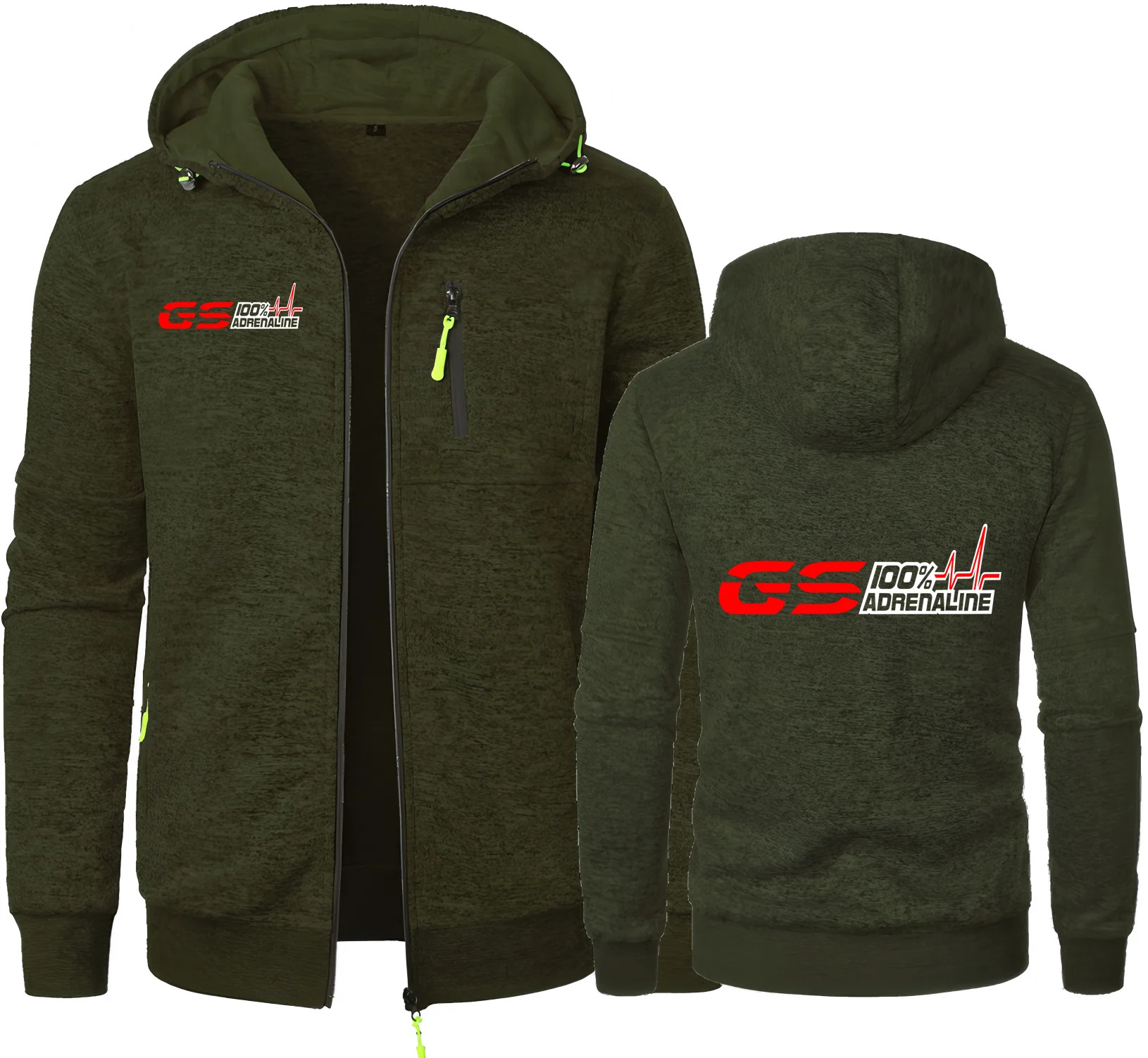 GS 100% Adrenaline Motorrad Biker Fan Men's Hoodies Sweatshirts GS R1200 F1 M4 M5 M6 X5 X6 Zipper Hooded Sweatshirt Man Jackets