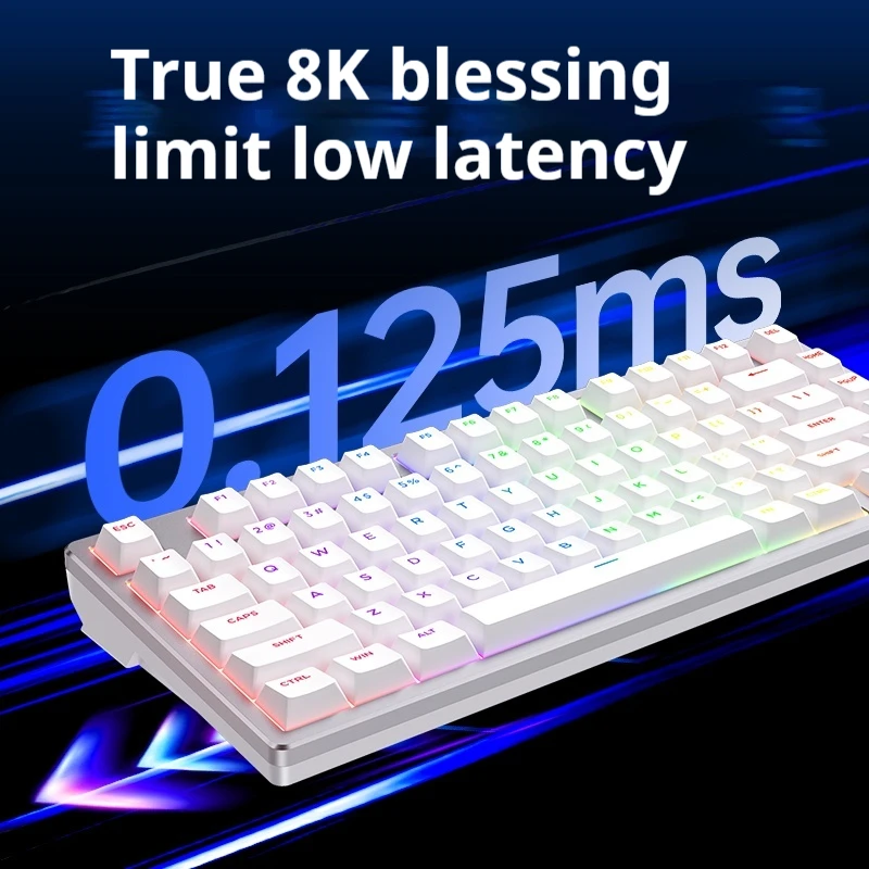 MCHOSE ZERO 75S Wired Mechanical Keyboard 8K Magnetic Switch Esports Gasket NKRO RGB CSGO VALORANT Gamer Custom Gaming Keyboard