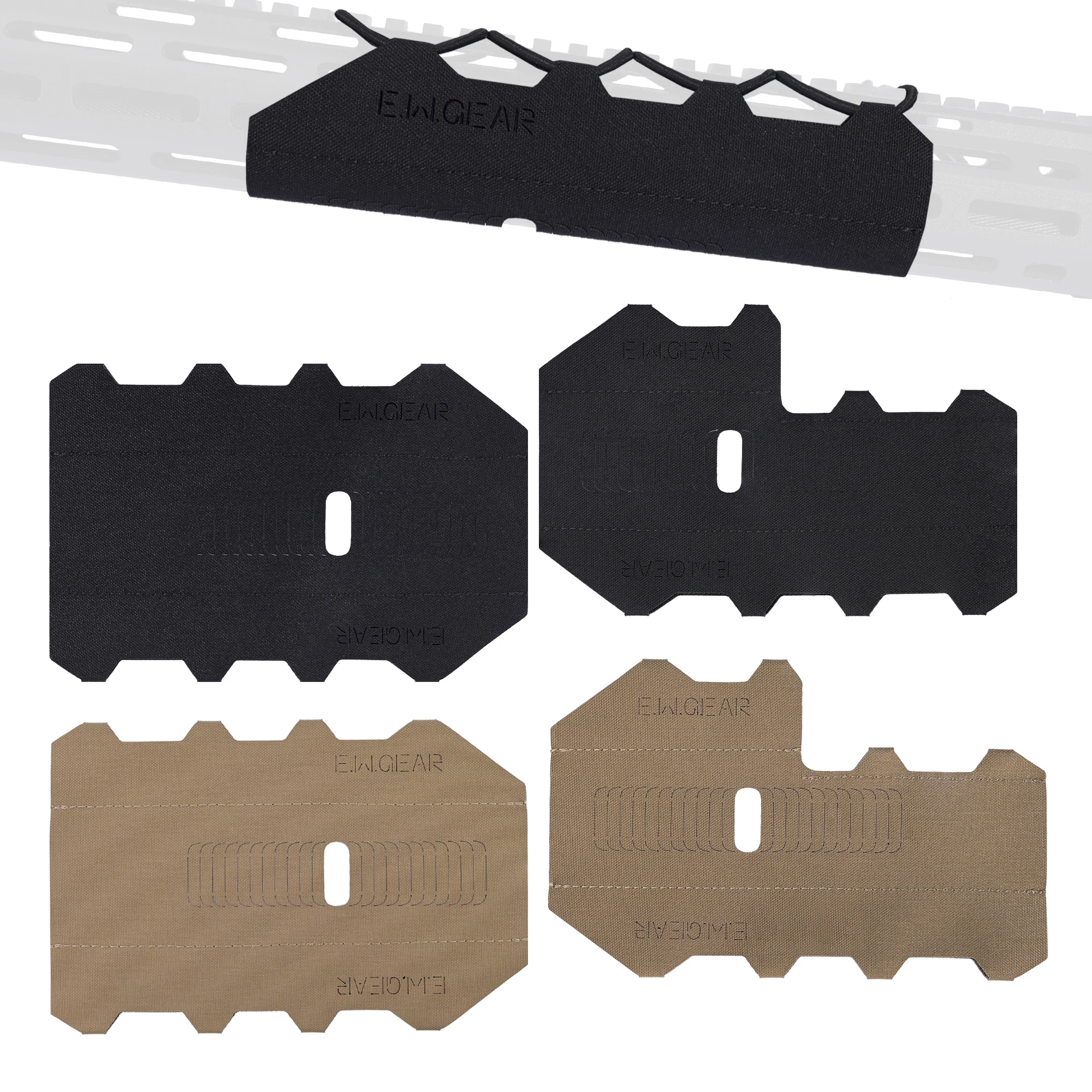 

E.W.Gear Tactical Gun Rail Cover Wrap Heavy Heat Shield Gear Wrap Hand Protective Fit Quad Rails One Rails 500D Nylon Hunting