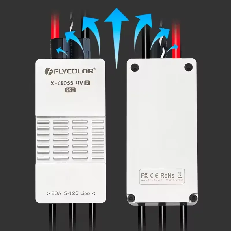 Flycolor 80A/200A ESC Brushless X-CROSS HV3 PRO 5-12S ARM 32-bit No BEC Regolatore di velocità elettrico per aereo RC NUOVO