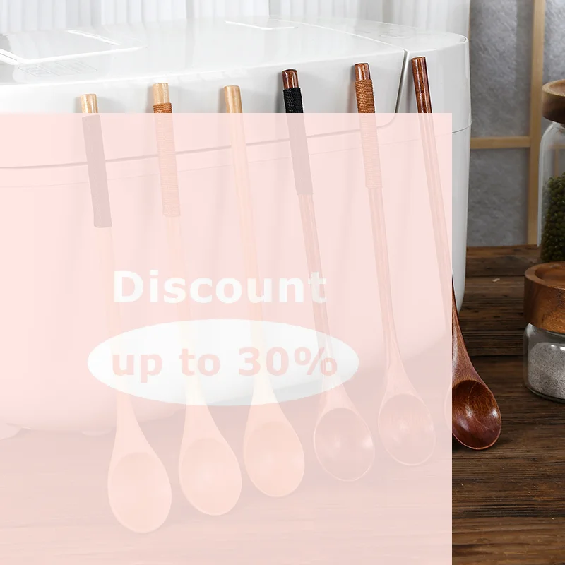 [1Pc Wooden Tea Spoon Long Coffee Spoons Small Teaspoon Wood Honey Dessert Spoon Coffee Drink Stirrer Teaspoons Tableware]
