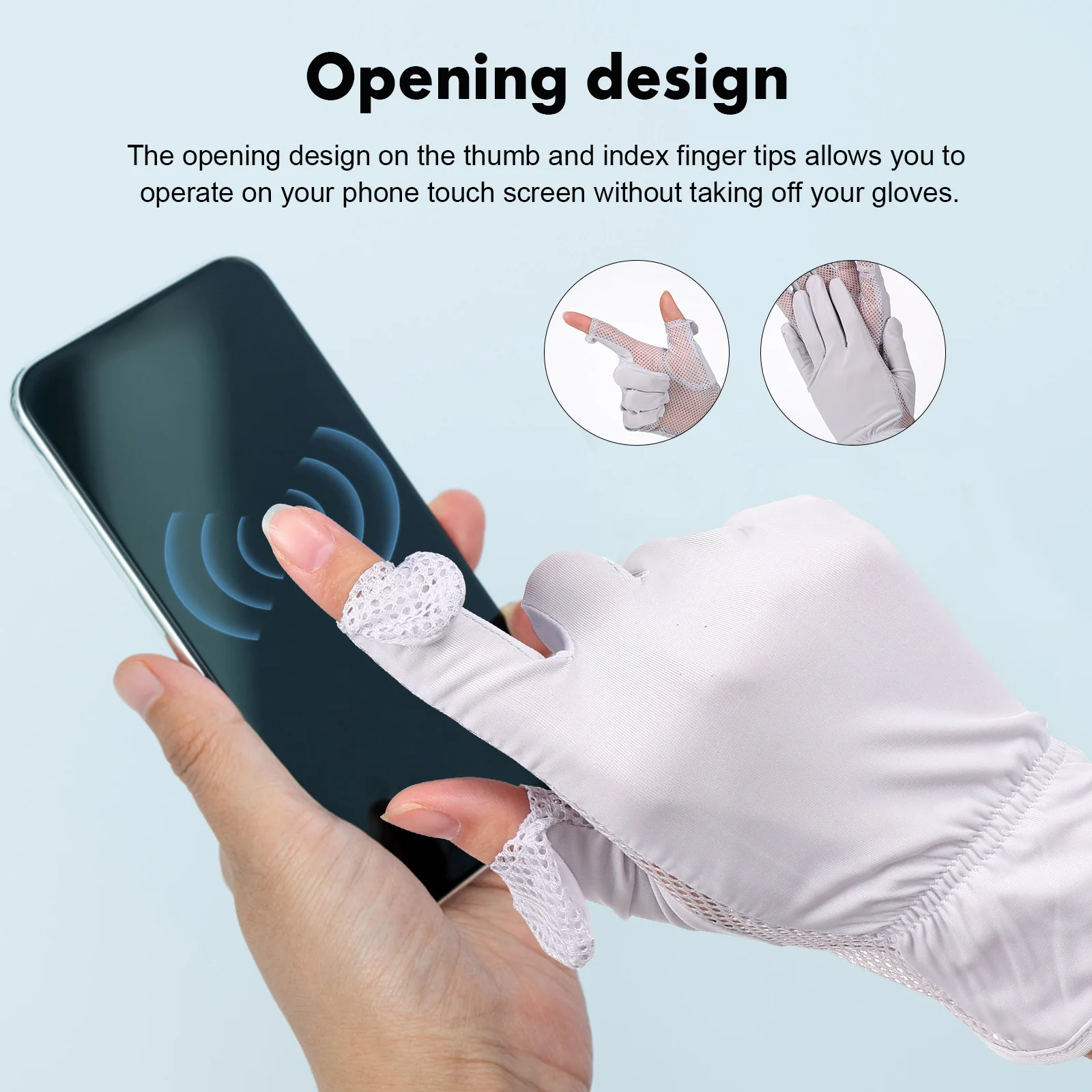 

3 пары женских солнцезащитных перчаток для пальцев, мягкая дышащая сетка, дизайн ладони для вождения, езды на велосипеде, лето-весна, активный отдых на свежем воздухе