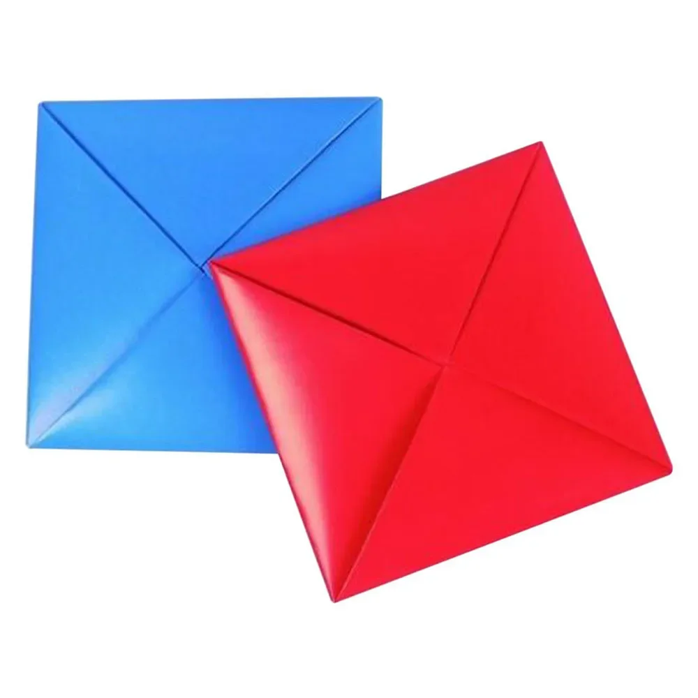 2PCS Ddakji Paper Flip Toy Game Blue Red Hard Cardboard Hiting Board Game Party Supplies Game with Family Friends Toy Gift