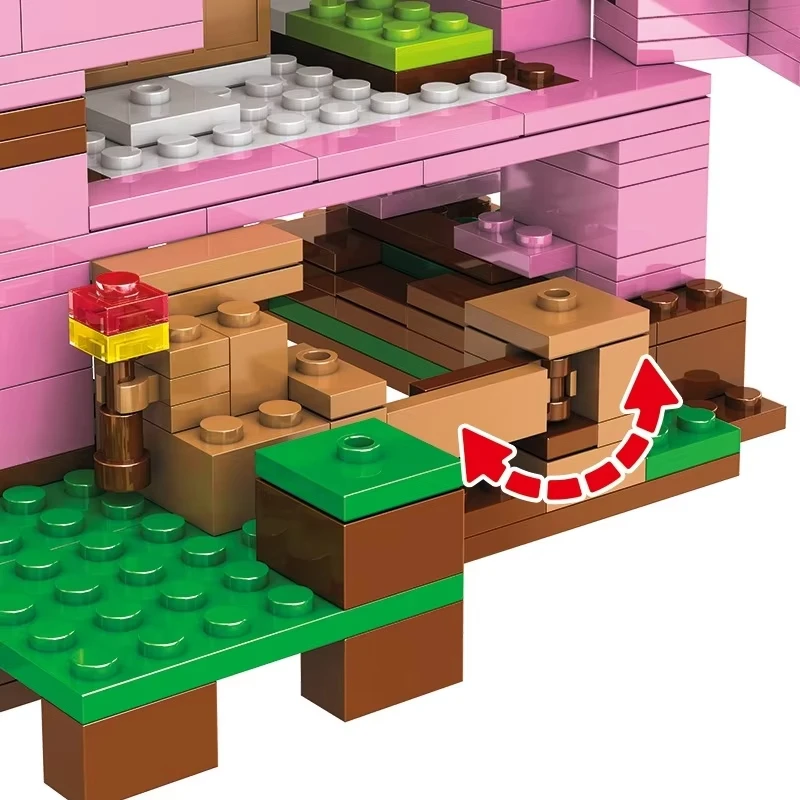 جديد الكرتون الحيوان خنزير بناء الالعاب العملاقة لغز الأطفال DIY بها بنفسك التخييم منزل التجمع لعبة هدية عيد ميلاد للأطفال #5