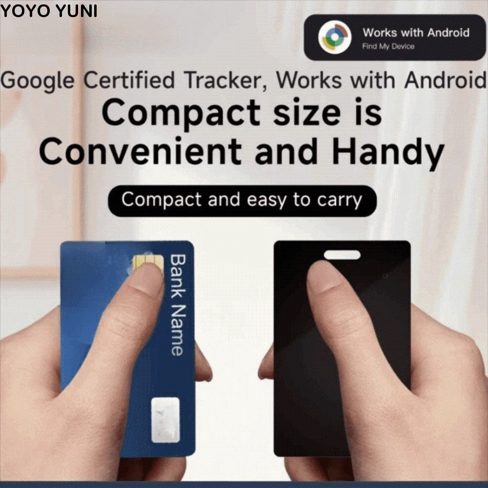 

Wireless Charge Wallet Tracker Card Thin Key Bag Luggage Pet Google GPS Tracker Google Find Hub GPS Locator