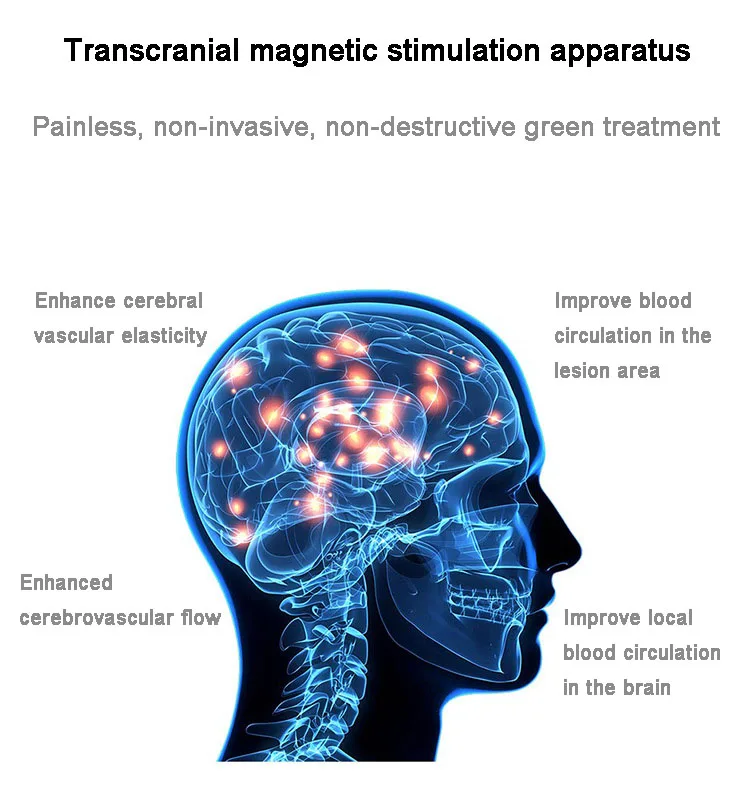 tms rtms Transcranial Magnetic Stimulation Brain Magnetic Stimulator for Stroke Insomnia Depression Autism